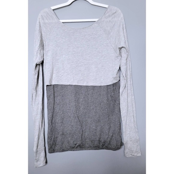 Sweaty Betty pavana Running two tone Gray Layered top Sz large - Picture 2 of 5